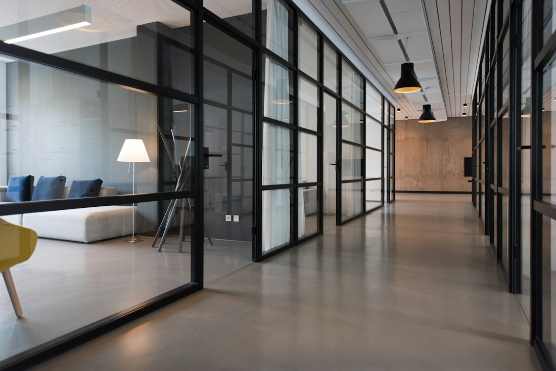 A bright office interior